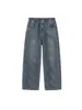 Pantalones Vaqueros Anchos para Niña de Primavera y Otoño, Corte Holgado con Pedrería, Pantalones Largos Casuales de Moda 2026