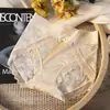 Pantaletas de encaje para mujer, finas de seda helada satinada sin costuras de cintura media-alta control de abdomen sexy y levantamiento de glúteos talla grande shorts