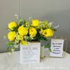 Flores Artificiais Peônia Exquisita Flor Artificial de Casamento Cenário Acabado Arranjo de Flores Decorativas para Chão Flores Artificiais Atacado Transfronteiriço