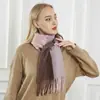 Bufanda Grande de Cuadros para Mujer Invierno al por Mayor Cachemir Cuadros Grandes Versión Europea Bufanda Cálida con Borlas Bufanda de Moda al por Mayor