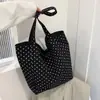 Bolsa tote de lona estilo preguiçoso para mulheres 2026 nova moda grande capacidade bolsa para o dia a dia uso dos dois lados ombro único bolsa de compras