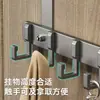 Organizador de ganchos para puerta de aluminio espacial, un artículo imprescindible para colgar ropa en el dormitorio, no requiere taladrar, ganchos para colgar ropa detrás de la puerta
