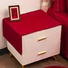 Funda de Tela para Mesita de Noche de Boda, Decoración Festiva Roja para el Dormitorio Nupcial, Mantel para Mesa de Café, Funda de Tela con Caracteres de Doble Felicidad para Boda