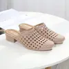 Chanclas de Playa para Mujer Ropa Exterior Baotou para Mujer Verano Tacón Medio Modernas que Aumentan la Altura Sandalias Antideslizantes Gruesas para Mujer Estilo Coreano para Exteriores