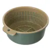 Cesta de plástico de doble capa para lavar verduras, cesta escurridora, lavabo para verduras, cesta para lavar frutas de cocina para el hogar, escurridor de verduras