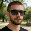Gafas de sol polarizadas de moda con montura cuadrada nueva para hombre 2026, estilo retro, gafas de sol personalizadas para protección solar al aire libre al conducir para hombre, transfronterizas