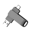Suministro directo de fábrica de unidad flash USB para teléfono móvil tipo C USB3.0 de gran capacidad 2 en 1 unidad flash USB para coche y teléfono móvil