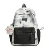 Mochila de lazo muy elegante estilo japonés, mochila escolar para estudiantes con graffiti fresca y linda, bolsa de viaje ligera y que reduce la carga