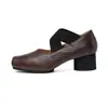 Sapatilhas de Pele de Ovelha para Mulheres, Sapatos Baixos de Salto Médio Espesso, Novo Estilo Outono e Inverno, Sapatos Baixos de Couro Genuíno com Biqueira Quadrada e Tiras Cruzadas para Mulheres, Sapatos Baixos para Mulheres