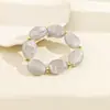 Pulsera Irregular Ovalada Retro Europea y Americana Transfronteriza, Pulsera de Moda Exagerada Personalizada de Nicho de Alto Nivel con Temperamento para Mujer