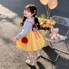 Comercio Exterior Vestido de Princesa de Dibujos Animados Nuevo Otoño 2026 Versión Coreana Vestido de Flor de Celebridad de Internet Venta al por Mayor Ropa de Moda Infantil