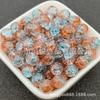 8mm10mm Vidrio de Color Cristal Explosión Copo de Nieve Hielo Agrietado Cuentas Sueltas DIY Joyería Hecha a Mano Pulsera Collar Accesorios con Cuentas