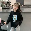 Nuevo Top Infantil Súper Lindo 2026, Hermosa Camiseta Básica, Estampado de Dibujos Animados de Primavera, Algodón Puro, Manga Larga para Niñas