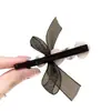 2026 Nuevo Estilo Pinza de Pato de Malla con Lazo de Corazón de Pedrería Pinza para Flequillo Lateral Pinza para el Cabello Versátil de Moda para el Uso Diario