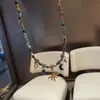 Collar de Acero de Titanio con Piedra Natural de Estrella y Luna Vintage Joyería de Lujo Ligero de Nicho Accesorios de Cadena para Clavícula de Gama Alta para Mujer