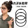 Cuerda Negra Simple para el Cabello, Gama Alta, Goma Elástica de Alta Elasticidad, Goma para el Cabello, Sin Marca, Sin Daño al Cabello, Goma para el Cabello, Accesorio Versátil para el Cabello para la Vida Diaria de las Mujeres