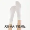 Meias femininas para primavera e outono, feitas de algodão puro, absorventes, respiráveis, meias curtas, 100% algodão, adequadas para estudantes, meias esportivas, ajuste folgado, comprimento curto até o meio da panturrilha, atacado