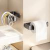 Portarrollos de Papel de Cocina sin Taladro Transfronterizo Portarrollos de Papel Higiénico para Baño Portarrollos de Papel en Rollo Montado en Pared Barra para Toallas de Papel Higiénico Estante de Almacenamiento para Baño