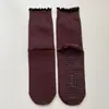 Calcetines Deportivos Antideslizantes de Media Caña para Yoga para Mujer, Nuevos Calcetines para Pilates y Fitness de Otoño e Invierno, Calcetines Sin Costuras para Mujer, Adecuados para Combinar con Pantalones Tipo Tiburón