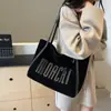 Bolsa Tote Popular Retro Fosca Transfronteiriça Grande Capacidade Feminina 2025 Nova Versátil para o Trabalho Ombro Axila