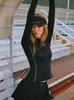 Pré-venda Xichen 26 Outono/Inverno Esportes Tênis Manga Longa Slim Fit Respirável Secagem Rápida Zíper Jaqueta Fitness