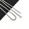 Collar de perlas cuadradas de acero inoxidable, cadena de 3 mm de grosor, cadena de joyería de acero de titanio, accesorios de bricolaje al por mayor