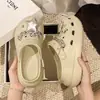 Sapatos Femininos de Eva com Solado Macio e Decorações de Estrelas, Design Perfurado Moderno, Acolchoados, Novo Modelo 2026, Solado Grosso, Leves, Confortáveis, Sandálias de Uso Duplo