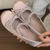 Zapatos de Ballet Rosas con Aumento Interno para Mujer Zapatos 2024 Nuevos Franceses Primavera y Otoño Mary Jane Zapatos Elegantes de Noche