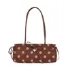 Bolso de axila con lazo de lunares estilo coreano para mujer, nuevo bolso baguette retro de gamuza 2026, bolso de mano y bolso de hombro de otoño