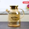 Casa Conjunto de Bule de Água Fria de Vidro Borossilicato de Alto Teor Bule de Água Fria de Grande Capacidade Bule de Chá Vidro Jarra de Suco Cold Brew