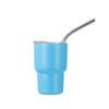 Vaso de Vino Mini Transfronterizo de 2 oz Acero Inoxidable 304 Doble Capa Copa para Vino Tinto Portátil con Popote Listo para la Venta