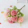 Estilo Ins Color Otoño Tenis de Mesa Crisantemo Flor de Simulación Lafite Bola Feliz Flor Falsa Combinación de Colores Macarrón Adornos de Escritorio Disparo