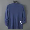 Baicai Rong Suéter de Lã Pura Novo Outono/Inverno Masculino Gola Alta Meia Malha Tricô Solto Simples Quente Camada Base de Tricô