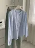 Camisa Blanca de Encaje Fruncido Dulce Estilo Francés con Cuello Redondo para Mujer, Cardigan Camisa de Algodón Puro Retro Artístico de Manga Larga para Primavera
