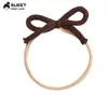 Accesorios para el Cabello de Niños Tejidos de Lana con Lazo para Comercio Exterior Europeo y Americano, Gomas Elásticas de Nylon Color Carne para Cabello de Bebé, Diademas Finas para Bebé
