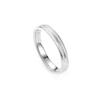 Anillo de pareja con vena de arena brillante de plata s999, anillo de pareja con nicho de gipsófila, anillo de línea esmerilada simple de alto nivel.