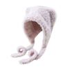 Gorro de punto con orejas de oso de peluche transfronterizo, gorro de dibujos animados para otoño e invierno, gorro de esquí para exteriores, gorro de lana cálido europeo y americano.