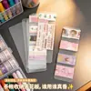 60 Tablero Dispensador de Cinta de Papel de Seda 5*15cm Esquina Redondeada Cinta Washi Transparente Translúcido Plástico PP Espesado Hoja Dispensadora