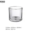 Vaso de vela, recipiente de vidrio transparente, taza vacía para aromaterapia, candelabro romántico para dormitorio, adornos, vaso de vidrio rociable multicolor