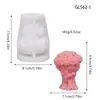 Molde de Vela Aromática de Pilar con Rosa en Relieve Retro Diseño Floral de Celebridad de Internet Vela de Cumpleaños Recuerdos de Boda