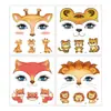 Nuevas Pegatinas de Tatuaje de Maquillaje de Cara de Animal para Niños Europeos y Americanos Transfronterizos Pegatinas de Pintura Facial Temporal de Animales de Dibujos Animados Lindos