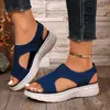 Sandálias Casuais Slip-On Moda Peixe Cabeça Open-Toe Em Estoque Outono 2025 Salto Baixo Calçados Femininos Tamanho Grande Esportes