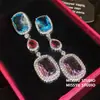Pendientes de Zirconia Ovalados con Forma de Gota de Agua, Estilo Palacio Retro, Pendientes Elegantes con un Diseño de Nicho, Pendientes de Lujo Ligero de Moda para Mujer