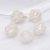 Branco Off-White Pérola de Imitação ABS Laço Reto Dupla Face Coração Contas Pulseira Colar DIY Feito à Mão Acessórios de Joias
