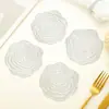 Set Creativo de Posavasos de PVC con Rosas Rojas Posavasos de Té para el Hogar Mantel Antiescaldado Estilo Flor de Ins Posavasos para Tazas