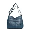 Moda Feminina Nova Primavera 2026 Bolsa Europeia e Americana Retrô Grande Capacidade Ombro Único Transversal Textura de Couro Macio Multicamadas Mãe