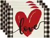 Mantel individual de lino para el Día de la Madre Impresión de carta de amor transfronteriza de Amazon Servilleta decorativa de mesa Vajilla Alfombrilla aislante del calor