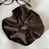 Goma para el pelo de satén con estampado de leopardo coreano Moda Versátil Elegante Accesorio para coleta baja Cuerda elástica para el pelo