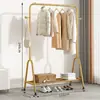 Perchero de pie simple para dormitorio, tendedero para uso doméstico, perchero de interior, colgador de ropa para balcón, estante para colgar bolsos