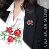 Broche con hebilla de toalla de seda, alfiler de una sola palabra, con diseño de margaritas y granadas, con gotas de aceite y diamantes de imitación, venta al por mayor transfronteriza